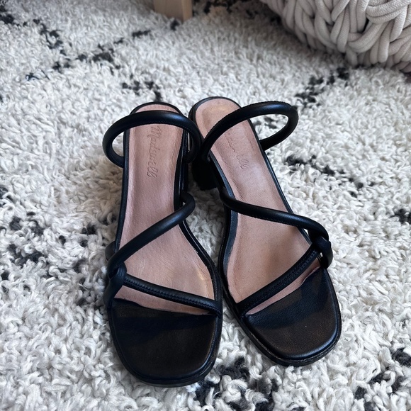 Madewell Tayla Sandal Black Leather  Size 7 - Picture 5 of 7